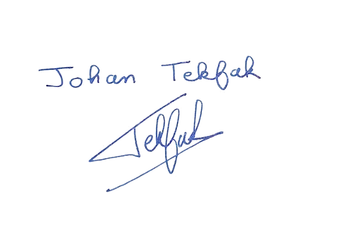 Signature de Johan Tekfak